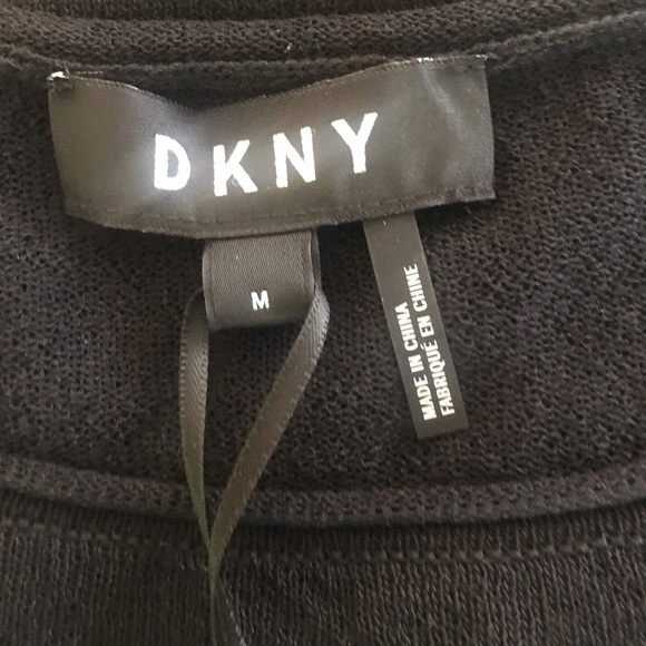 DKNY Ribbed Dropped-Shoulder Pullover Black M - Picture 9 of 10